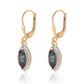 Cercei din Argint 925 Placat cu Aur ( 2.32 grame ) cu Topaz Mistic și Topaz Alb 2.24 Carate