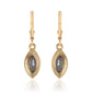 Cercei din Argint 925 Placat cu Aur ( 2.32 grame ) cu Topaz Mistic și Topaz Alb 2.24 Carate