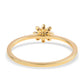 Inel din Argint 925 Placat cu Aur ( 1.36 grame ) cu Diamant Negru și Diamant Alb 0.07 Carate