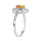 Inel din Argint 925 ( 2.49 grame ) cu Citrin Brazilian Clasa "AA" și Topaz Alb 0.92 Carate