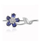 Broşă din Argint 925 ( 2.03 grame ) cu Safir Albastru Australian și Topaz Alb 1.56 Carate