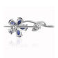 Broşă din Argint 925 ( 2.03 grame ) cu Safir Albastru Australian și Topaz Alb 1.56 Carate