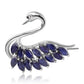Broşă din Argint 925 ( 3.86 grame ) cu Safir Albastru Australian și Topaz Alb 2.55 Carate