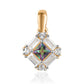 Pandantiv din Argint 925 Placat cu Aur ( 1.13 grame ) cu Topaz Mistic și Topaz Alb 1.24 Carate