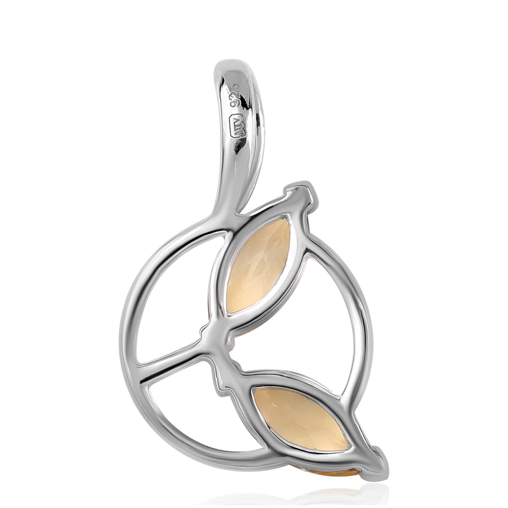 Pandantiv din Argint 925 ( 1.09 grame ) cu Citrin Brazilian Clasa "AA" 1 Carate 2 