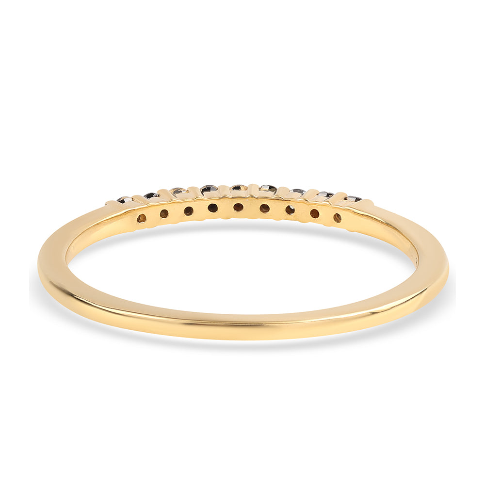 Inel din Argint 925 Placat cu Aur ( 1.2 grame ) cu Diamant Negru 0.14 Carate