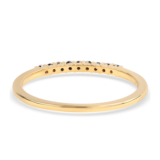 Inel din Argint 925 Placat cu Aur ( 1.2 grame ) cu Diamant Negru 0.14 Carate
