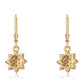 Cercei din Argint 925 Placat cu Aur ( 2.11 grame ) cu Diamant Negru și Topaz Alb 1.78 Carate