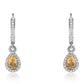 Cercei din Argint 925 ( 2.02 grame ) cu Citrin Brazilian Clasa "AA" și Topaz Alb 1.24 Carate