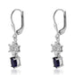 Cercei din Argint 925 ( 2.07 grame ) cu Safir Albastru Australian și Topaz Alb 1.92 Carate