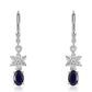 Cercei din Argint 925 ( 2.07 grame ) cu Safir Albastru Australian și Topaz Alb 1.92 Carate
