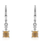 Cercei din Argint 925 ( 1.61 grame ) cu Citrin Brazilian Clasa "AA" și Topaz Alb 1.38 Carate