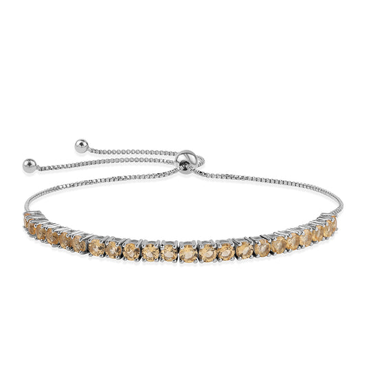 Brățară din Argint 925 ( 5.63 grame ) cu Citrin Brazilian Clasa "AA" 3.52 Carate