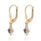 Cercei din Argint 925 Placat cu Aur ( 1.48 grame ) cu Topaz Mistic și Topaz Alb 0.39 Carate