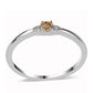 Inel din Argint 925 ( 1.66 grame ) cu Citrin Brazilian Clasa "AA" și Topaz Alb 0.18 Carate