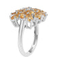 Inel din Argint 925 ( 4.63 grame ) cu Citrin Brazilian Clasa "AA" și Topaz Alb 3.28 Carate