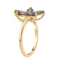 Inel din Argint 925 Placat cu Aur ( 2.42 grame ) cu Topaz Mistic 2.85 Carate