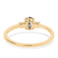 Inel din Argint 925 Placat cu Aur ( 1.53 grame ) cu Topaz Mistic și Topaz Alb 0.6 Carate