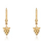 Cercei din Argint 925 Placat cu Aur ( 1.34 grame ) cu Diamant Negru 0.18 Carate