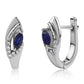 Cercei din Argint 925 ( 3.31 grame ) cu Safir Albastru Australian și Topaz Alb 0.44 Carate