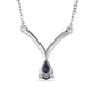 Colier din Argint 925 ( 2.55 grame ) cu Safir Albastru Australian și Topaz Alb 0.79 Carate