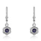 Cercei din Argint 925 ( 1.91 grame ) cu Safir Albastru Australian și Topaz Alb 1.78 Carate