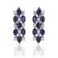 Cercei din Argint 925 ( 2.99 grame ) cu Safir Albastru Australian și Topaz Alb 1.64 Carate