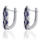 Cercei din Argint 925 ( 2.99 grame ) cu Safir Albastru Australian și Topaz Alb 1.64 Carate