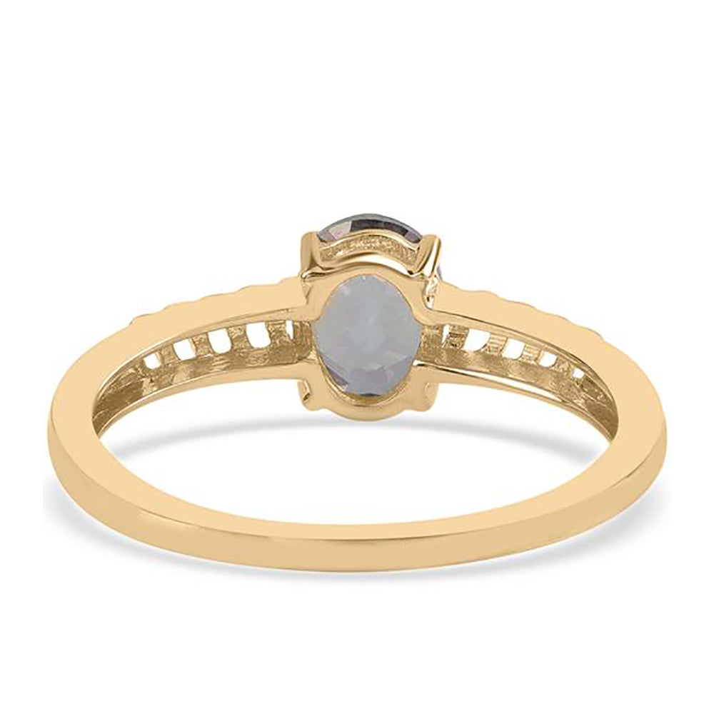 Inel din Argint 925 Placat cu Aur ( 2.29 grame ) cu Topaz Mistic 1.46 Carate