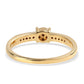 Inel din Argint 925 Placat cu Aur ( 2.14 grame ) cu Diamant Negru 0.19 Carate