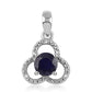 Pandantiv din Argint 925 ( 1.2 grame ) cu Safir Albastru Australian și Topaz Alb 1.39 Carate