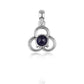 Pandantiv din Argint 925 ( 1.2 grame ) cu Safir Albastru Australian și Topaz Alb 1.39 Carate
