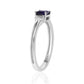 Inel din Argint 925 ( 1.99 grame ) cu Safir Albastru Australian și Topaz Alb 1.06 Carate