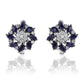 Cercei din Argint 925 ( 3.77 grame ) cu Safir Albastru Australian și Topaz Alb 2.05 Carate