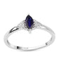 Inel din Argint 925 ( 1.77 grame ) cu Safir Albastru Australian și Topaz Alb 0.6 Carate