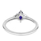 Inel din Argint 925 ( 1.77 grame ) cu Safir Albastru Australian și Topaz Alb 0.6 Carate