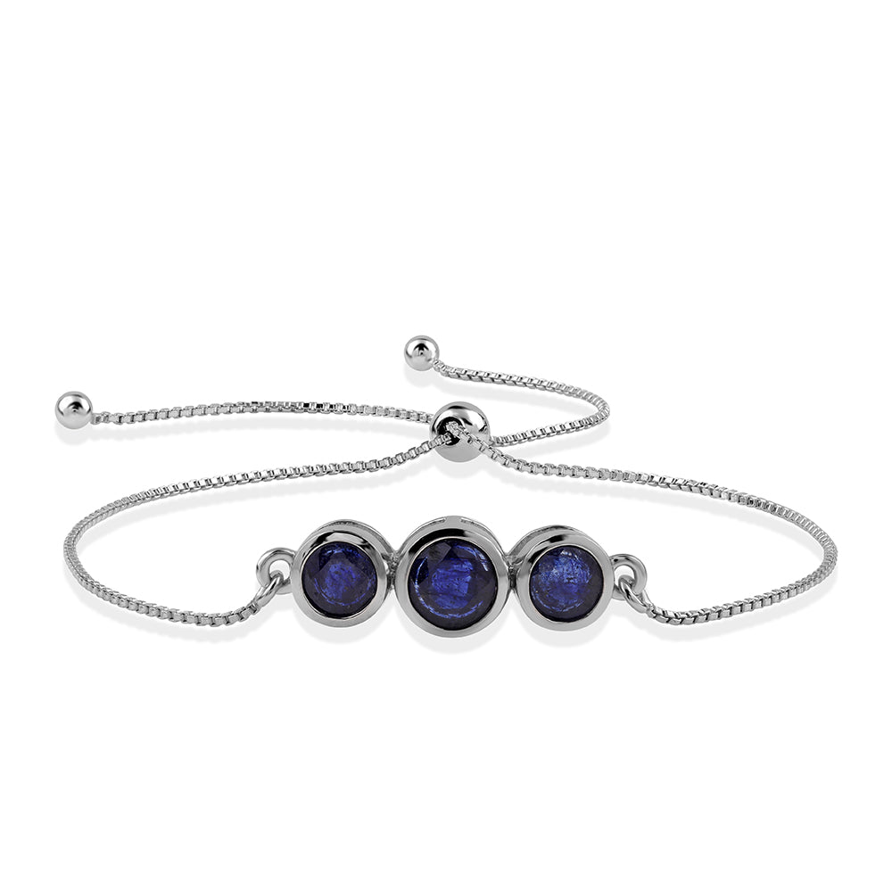 Brățară din Argint 925 ( 3.49 grame ) cu Safir Albastru Australian 2.27 Carate 1 