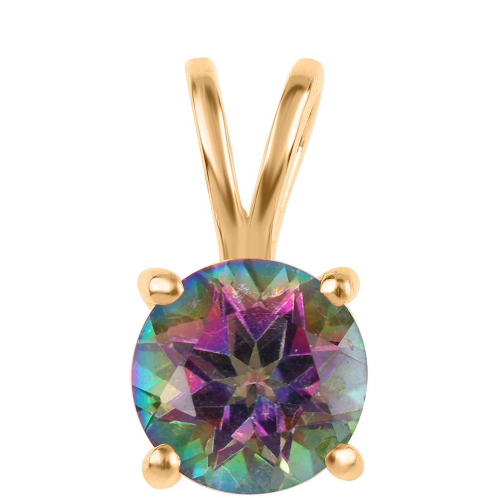 Pandantiv din Argint 925 Placat cu Aur ( 0.74 grame ) cu Topaz Mistic 1.56 Carate