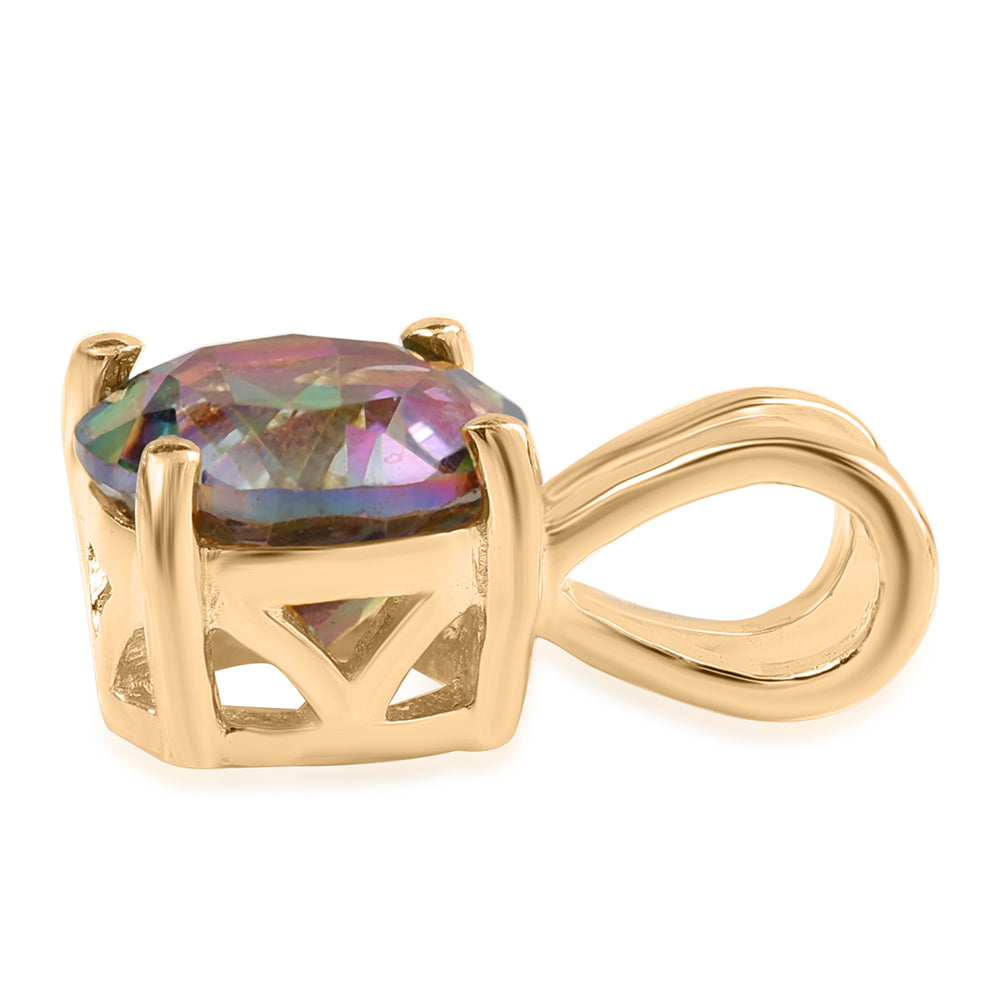 Pandantiv din Argint 925 Placat cu Aur ( 0.74 grame ) cu Topaz Mistic 1.56 Carate