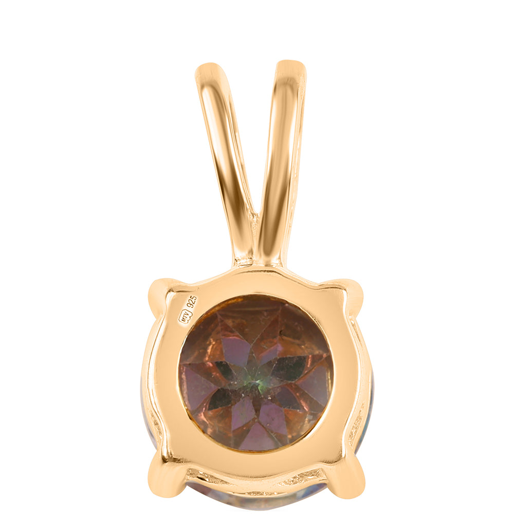 Pandantiv din Argint 925 Placat cu Aur ( 0.74 grame ) cu Topaz Mistic 1.56 Carate