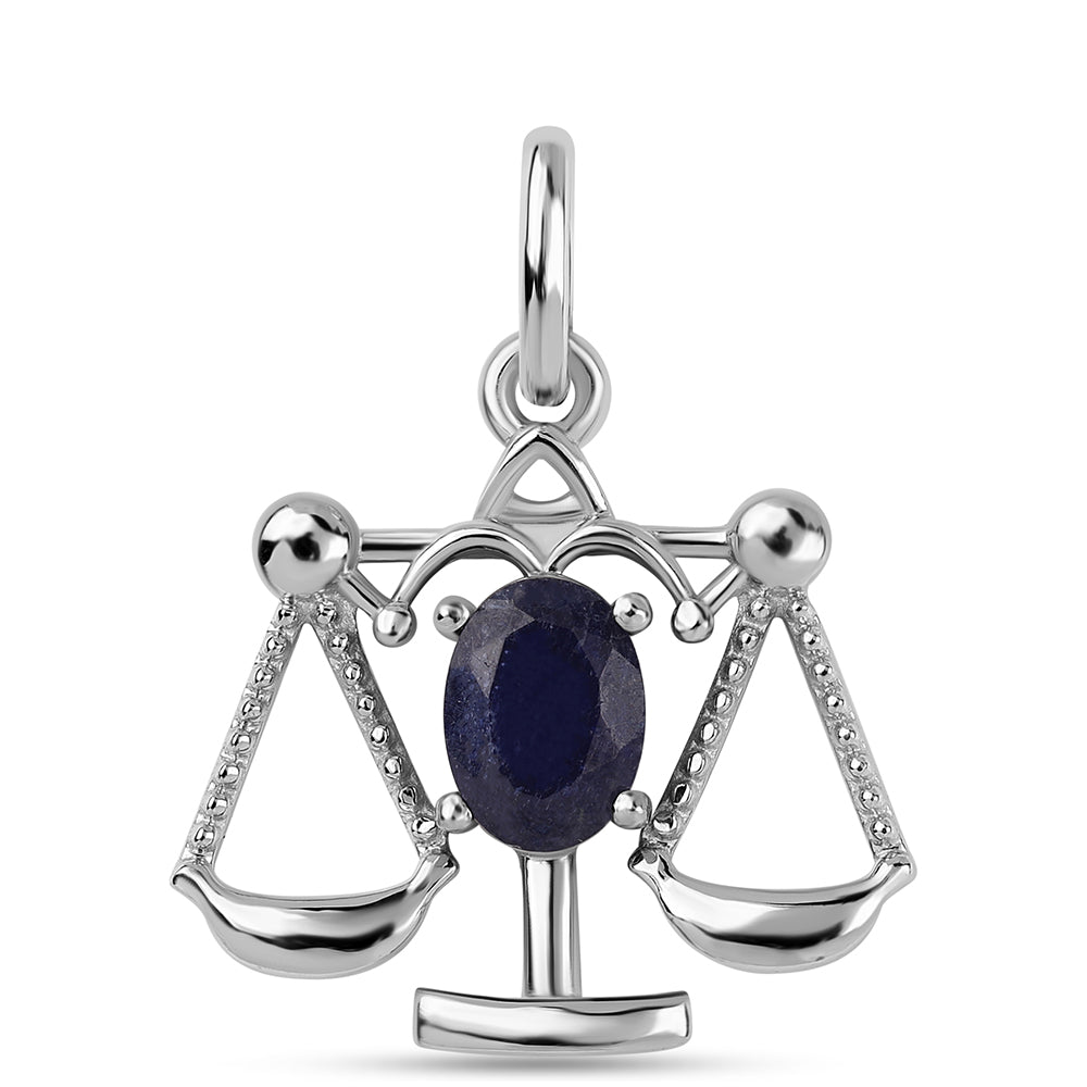Pandantiv din Argint 925 ( 2.1 grame ) cu Safir Albastru Australian 1.1 Carate 1 
