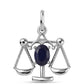 Pandantiv din Argint 925 ( 2.1 grame ) cu Safir Albastru Australian 1.1 Carate