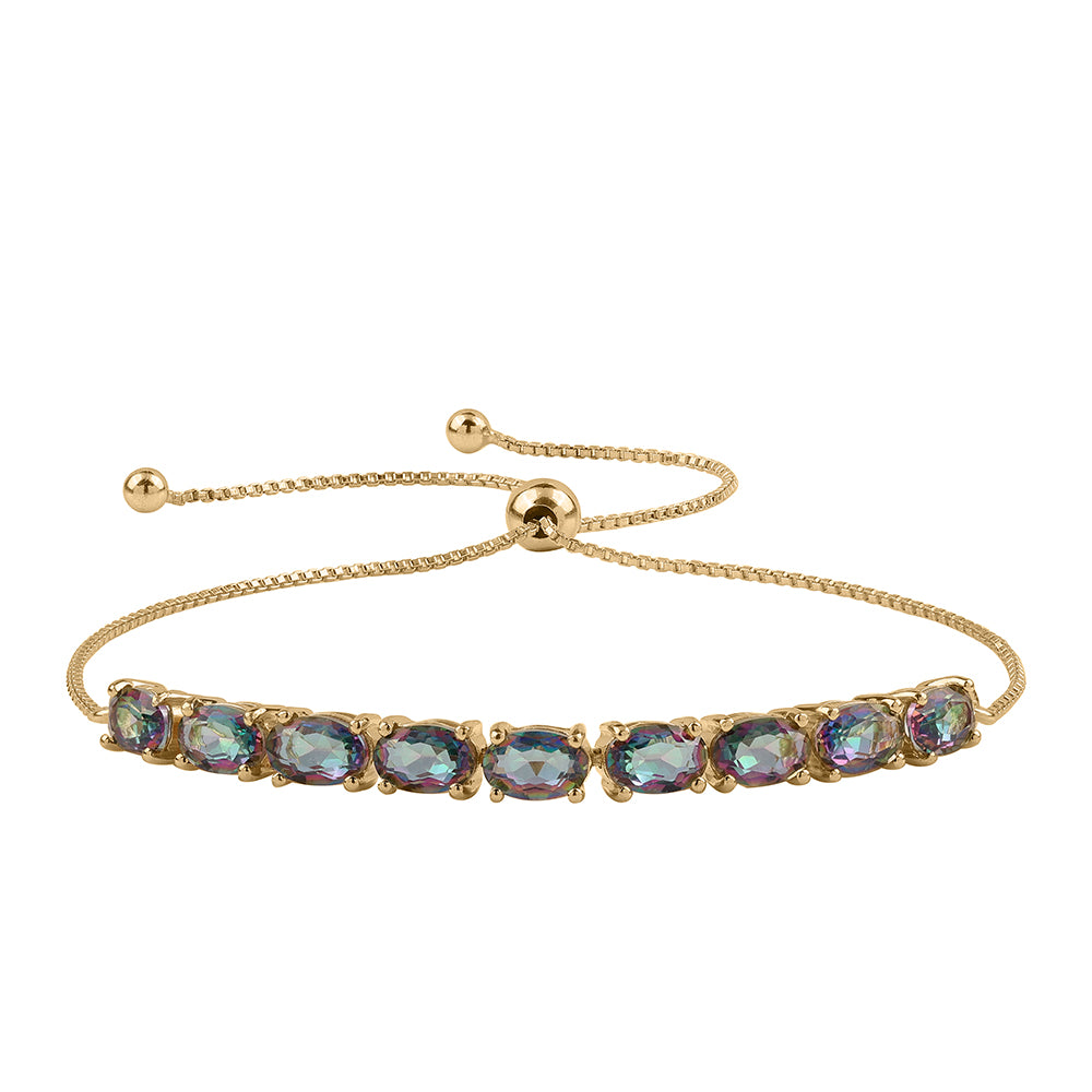 Brățară din Argint 925 Placat cu Aur ( 3.7 grame ) cu Topaz Mistic 4.77 Carate