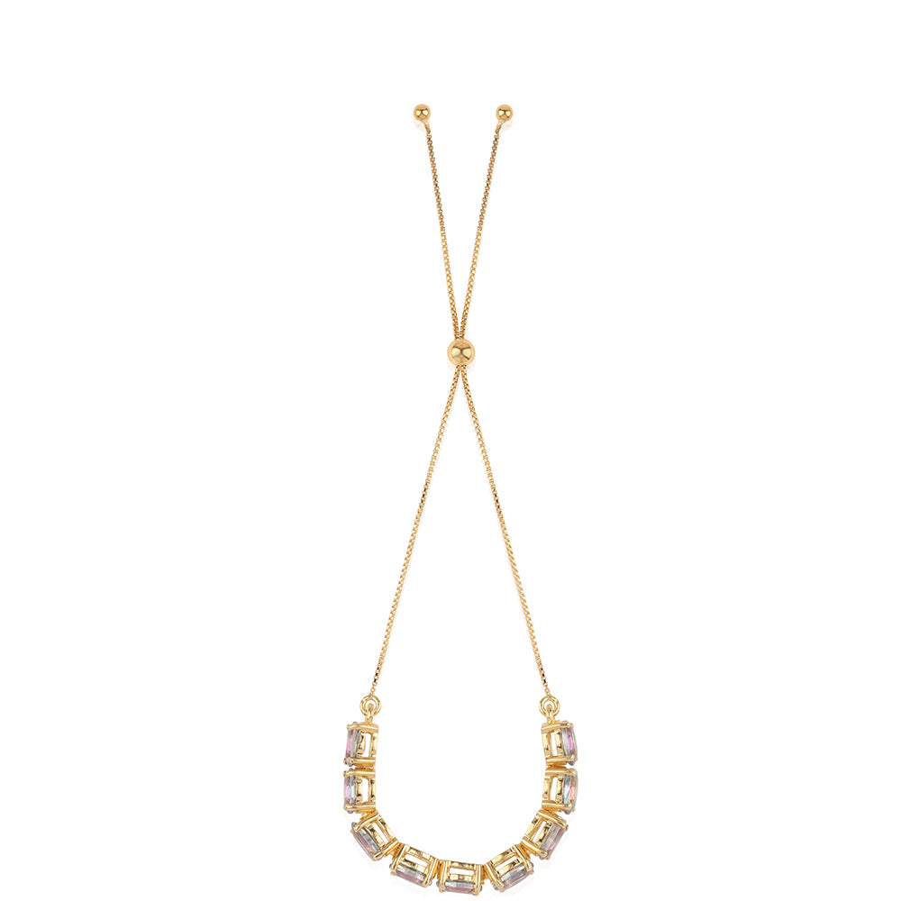 Brățară din Argint 925 Placat cu Aur ( 3.7 grame ) cu Topaz Mistic 4.77 Carate 3 