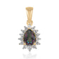 Pandantiv din Argint 925 Placat cu Aur ( 0.84 grame ) cu Topaz Mistic și Topaz Alb 1.14 Carate