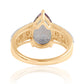 Inel din Argint 925 Placat cu Aur ( 4.31 grame ) cu Topaz Mistic și Topaz Alb 4.61 Carate