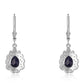Cercei din Argint 925 ( 3.28 grame ) cu Safir Albastru Australian și Topaz Alb 3.27 Carate