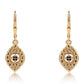 Cercei din Argint 925 Placat cu Aur ( 2.95 grame ) cu Diamant Negru 0.03 Carate