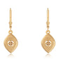 Cercei din Argint 925 Placat cu Aur ( 2.95 grame ) cu Diamant Negru 0.03 Carate