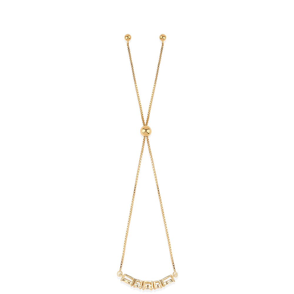 Brățară din Argint 925 Placat cu Aur ( 3.1 grame ) cu Diamant Negru 0.05 Carate 3 